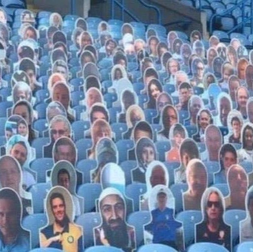 Someone sent a pic of Osama Bin Laden as their cut out at Leeds 